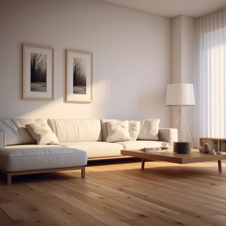 Laminate flooring in a living room